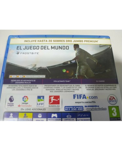 FIFA 18 EA Sports Cristiano Ronaldo Edition - Juego PS4 Edicion Espa?a PAL - 3T FIFA 18 EA Sports Cristiano Ronaldo Edition - Juego PS4 Edicion Espa?a PAL - 3T