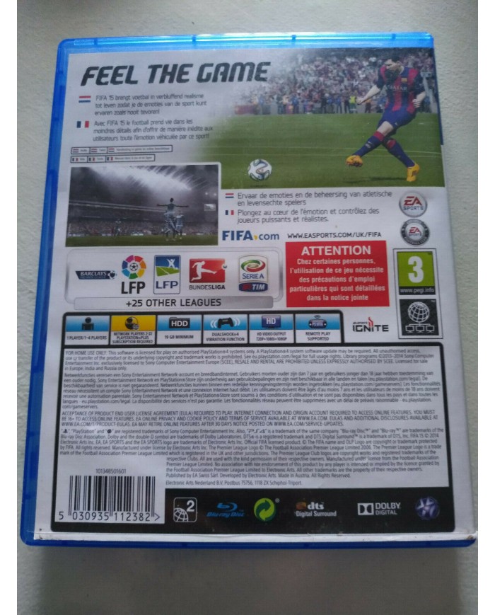 FIFA 15 Messi - Juego PS4 Edicion Francia Italia PAL - 3T