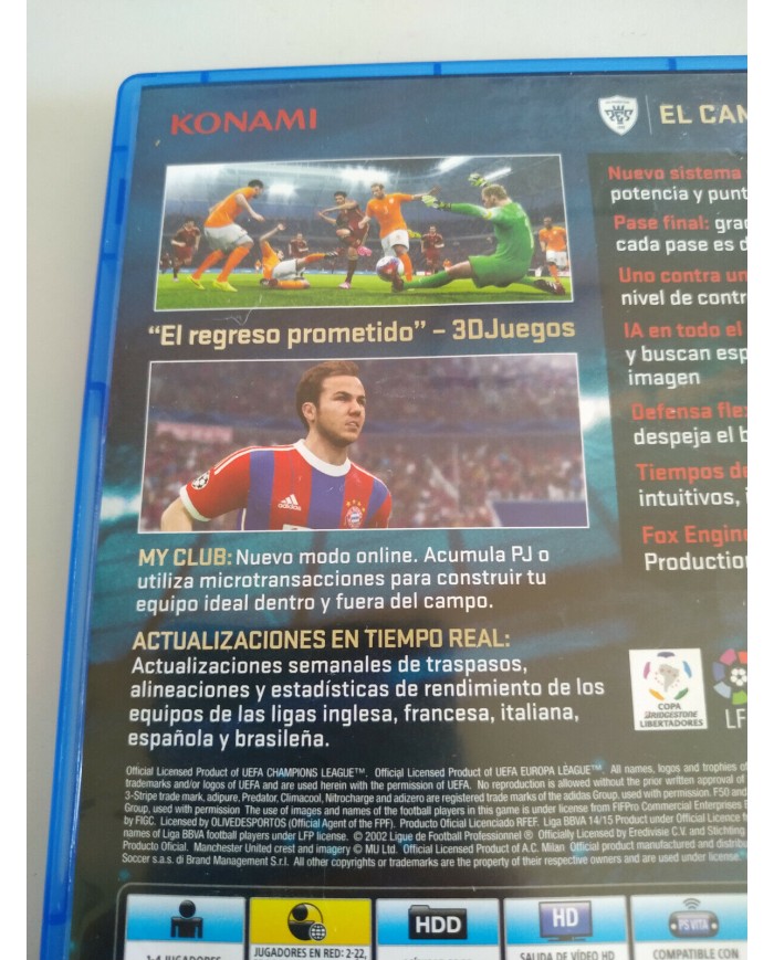 PES 2015 Pro Evolution Soccer - Juego PS4 Edicion Espa?a e Ingles PAL - 3T