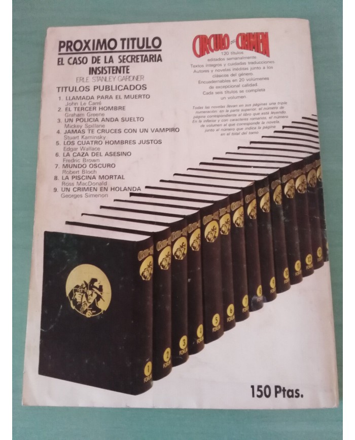 EL PLAZO EXPIRA AL AMANECER WILLIAM IRISH 1983 CIRCULO DEL CRIMEN COMIC LIBRO