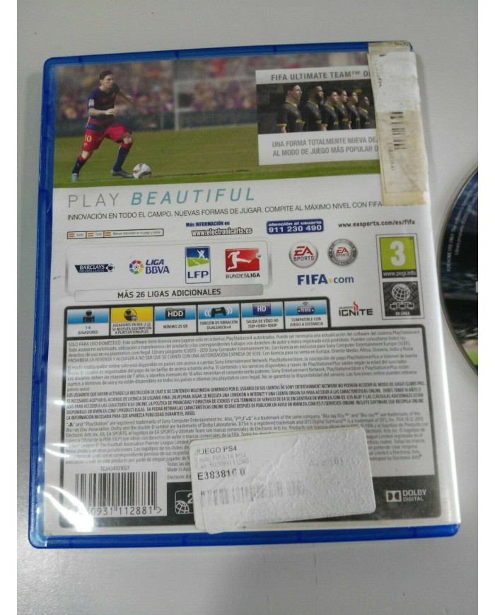 Fifa 16 Leo Mesi EA Sports - Juego PS4 Edicion Espa?a PAL - AM
