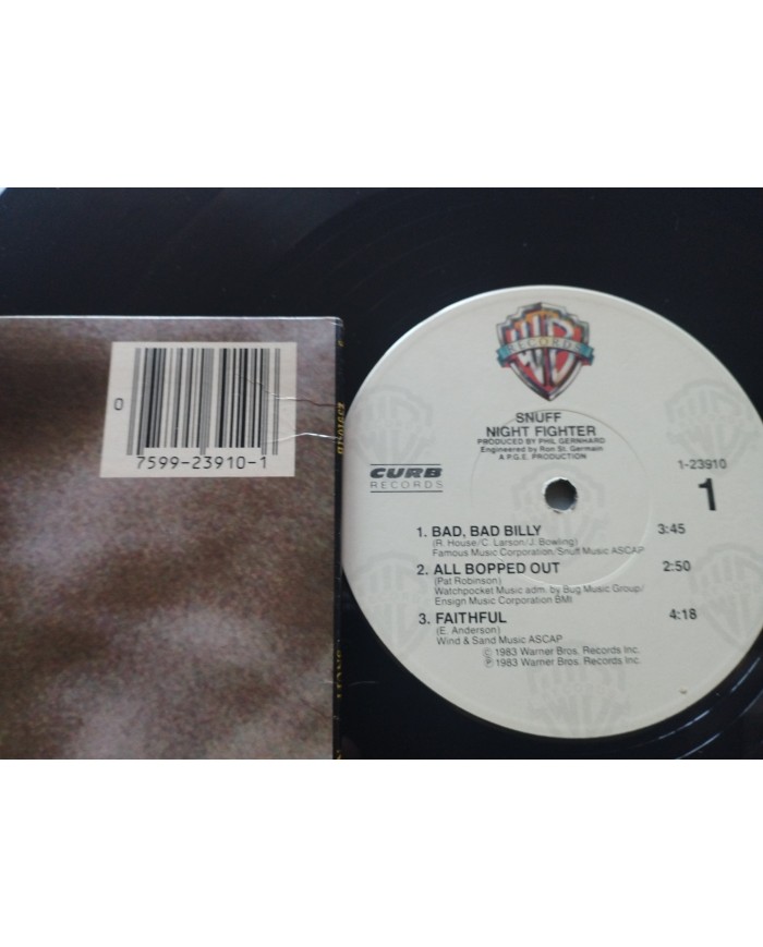 Night Fighter Snuff 1983 1-23910 Warner First Press LP Vinilo 12" VG/VG Mg Am
