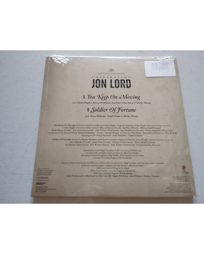 Jon Lord Celebrating You Keep On Moving 2014 - Single LP Vinilo 7" Nuevo