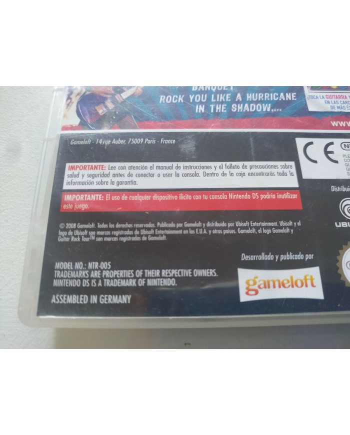 Guitar Rock Tour Gameloft - Nintendo DS Edicion Espa?a - 3T