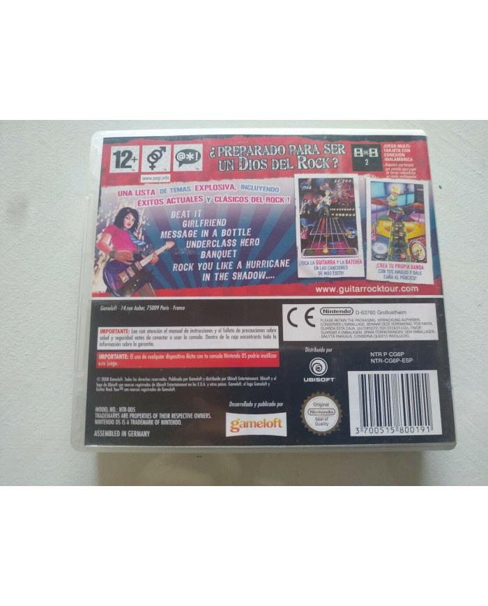 Guitar Rock Tour Gameloft - Nintendo DS Edicion Espa?a - 3T