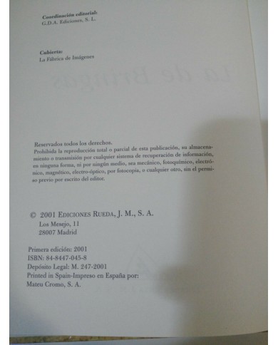 BENITO PEREZ GALDOS - LA DE BRINGAS - LIBRO TAPA DURA EDICIONES RUEDA 2001 BENITO PEREZ GALDOS - LA DE BRINGAS - LIBRO TAPA DURA EDICIONES RUEDA 2001
