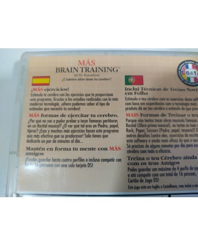 Mas Brain training del Dr Kawashima - Nintendo DS Edicion Espa?a - 2T Mas Brain training del Dr Kawashima - Nintendo DS Edicion Espa?a - 2T
