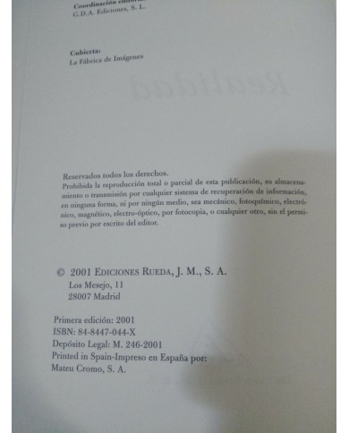 BENITO PEREZ GALDOS - REALIDAD - LIBRO TAPA DURA EDICIONES RUEDA 2001 BENITO PEREZ GALDOS - REALIDAD - LIBRO TAPA DURA EDICIONES RUEDA 2001