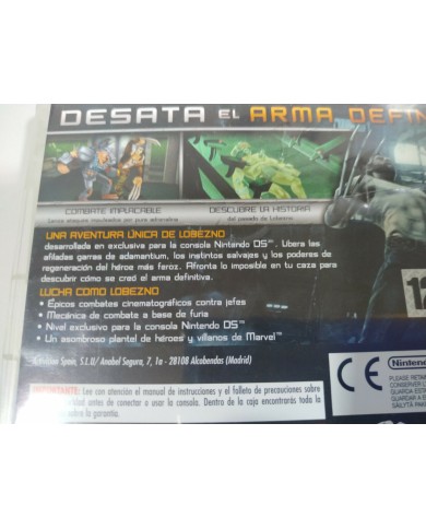 X-Men Origenes Lobezno Activision - Juego Nintendo DS Edicion Espa?a 3T X-Men Origenes Lobezno Activision - Juego Nintendo DS Edicion Espa?a 3T