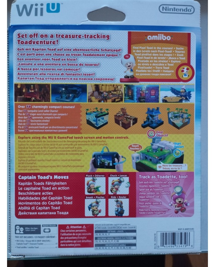 Captain Toad Treasure Tracker Game Disc Amiibo - Juego NINTENDO WII U Nuevo 2T