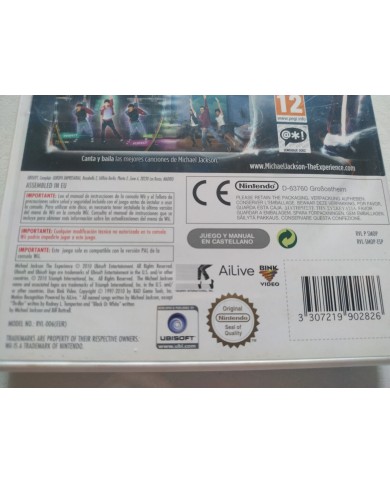 Michael Jackson The Experience Ubisoft - Juego para Wii Nintendo PAL Michael Jackson The Experience Ubisoft - Juego para Wii Nintendo PAL