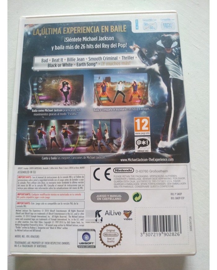 Michael Jackson The Experience Ubisoft - Juego para Wii Nintendo PAL