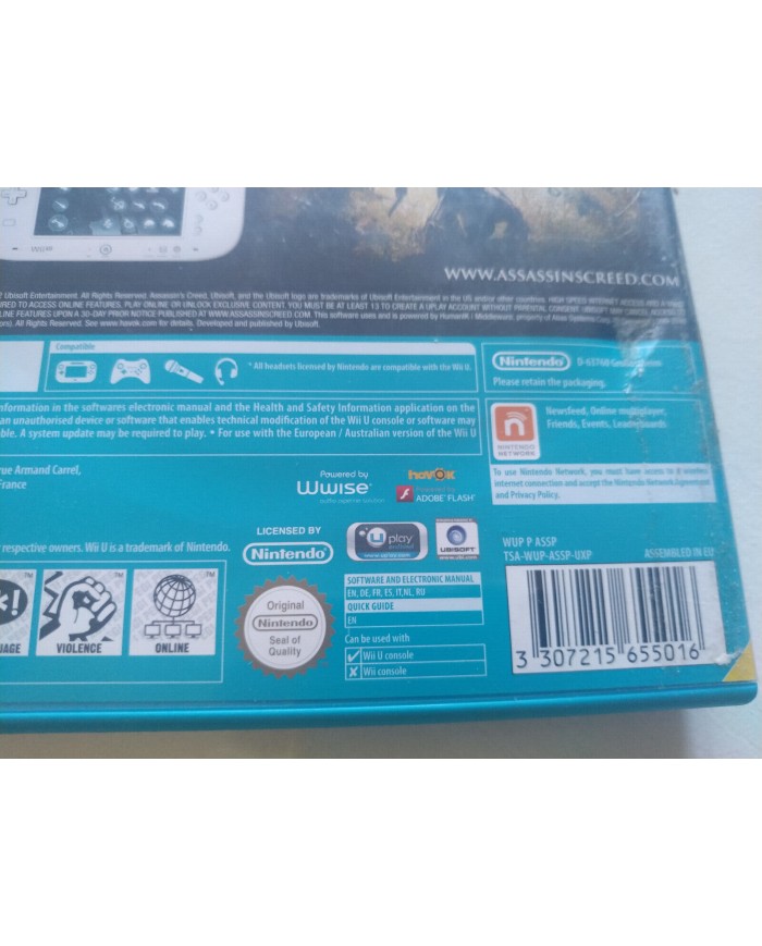 Assassin?s Creed III Ubisoft 2012 EU Edition - Juego para NINTENDO WII U Am
