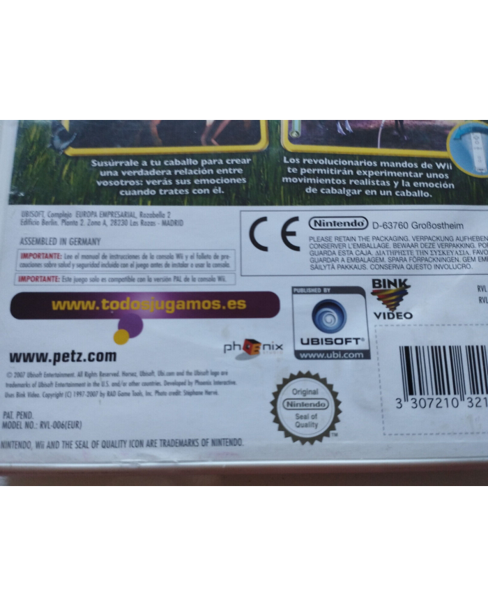 Horsez El Valle del Rancho Ubisoft - Juego para NINTENDO WII