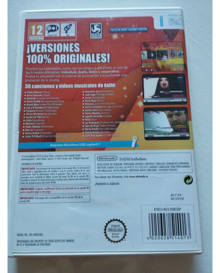 Let?s Sing 6 Version Espa?ola Pablo Alboran - Juego para NINTENDO WII Am