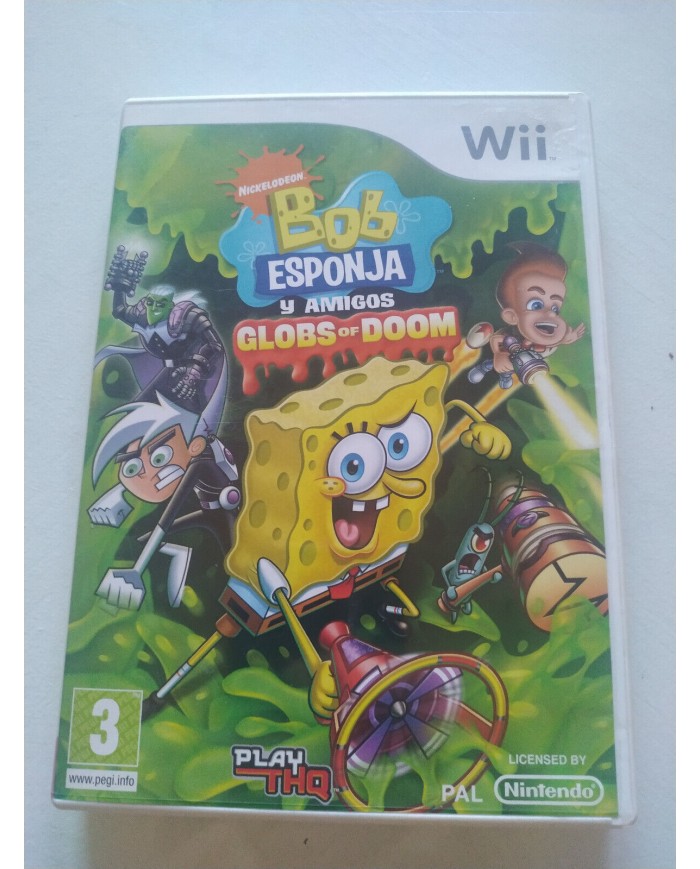 Bob Esponja Y Amigos Globs Of Doom en Espa?ol - Juego Wii Nintendo PAL Am