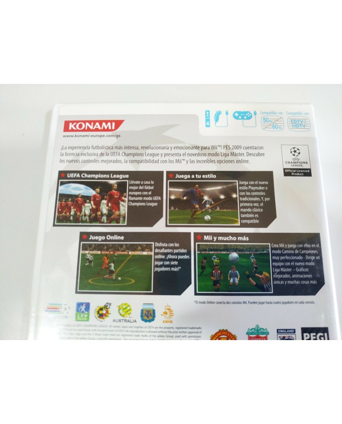 PES 2009 Pro Evolution Soccer Messi Konami - Juego Wii Nintendo PAL - 2T