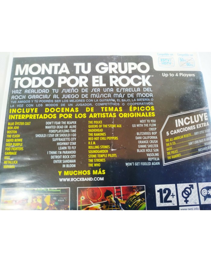 Rock Band Bon Jovi Metallica The Who Clash - Juego Wii Nintendo PAL - 3T