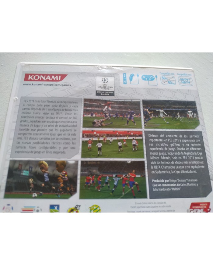 PES 2011 Pro Evolution Soccer Konami - Juego para Wii Nintendo PAL