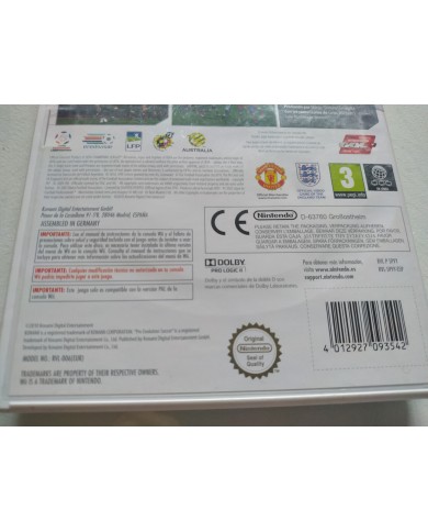 PES 2011 Pro Evolution Soccer Konami - Juego para Wii Nintendo PAL PES 2011 Pro Evolution Soccer Konami - Juego para Wii Nintendo PAL