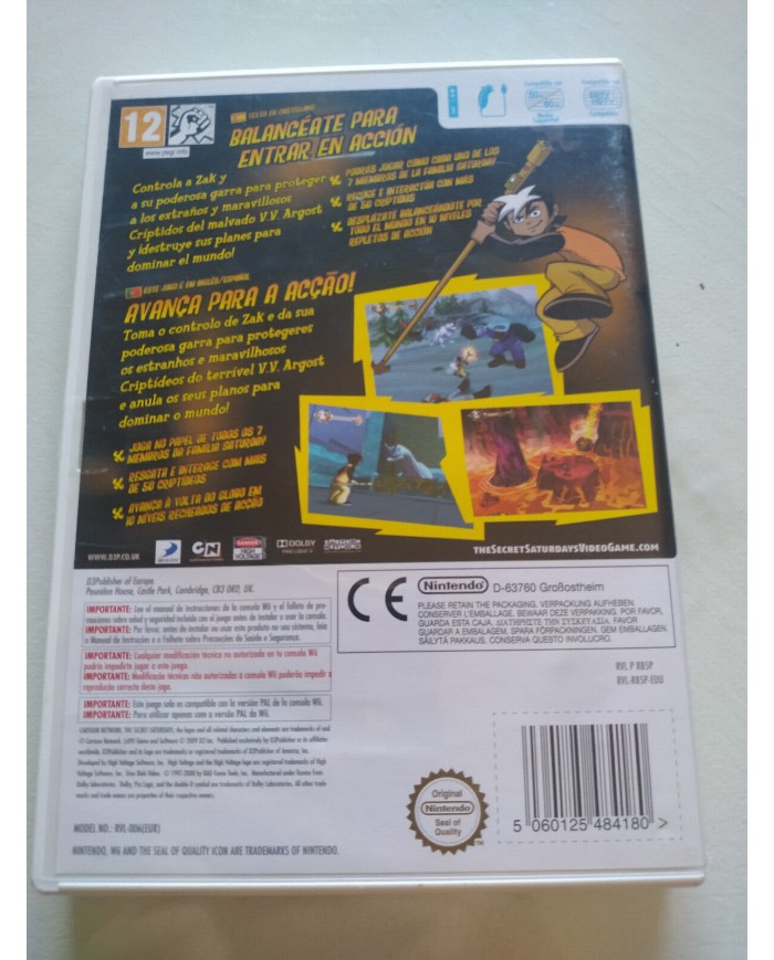 The Secret Saturdays Beasts of The 5TH Sun - Juego Wii Nintendo PAL Am