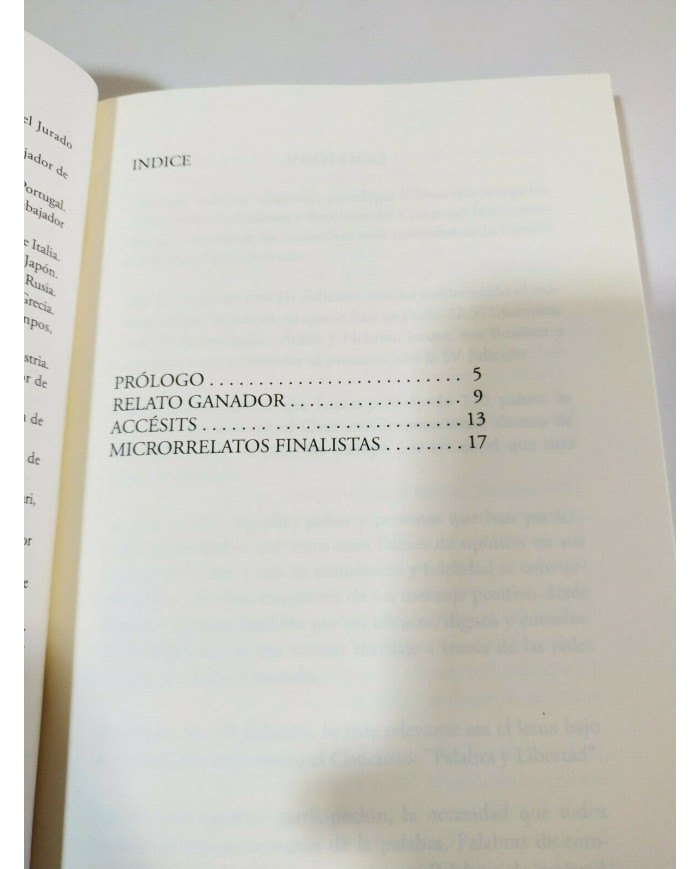 III concurso Internacional de microrrelatos Fundacion Cesar Egido Serrano Libro
