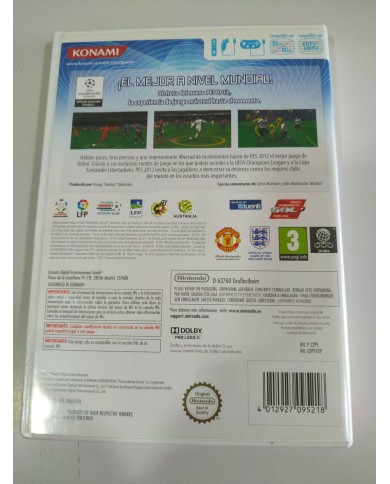PES 2012 Pro Evolution Soccer Ronaldo Konami - Juego Wii Nintendo PAL - 3T PES 2012 Pro Evolution Soccer Ronaldo Konami - Juego Wii Nintendo PAL - 3T