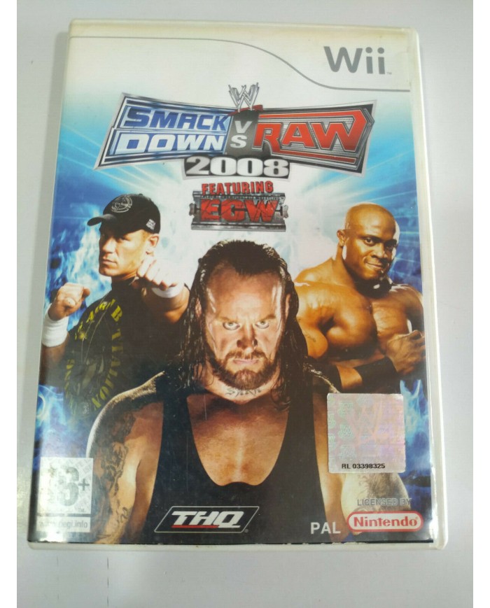 Smack Down vs Raw 2008 WWE - Juego Wii Nintendo PAL - 3T