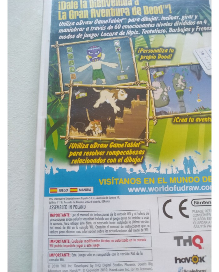 La Gran Aventura de Dood THQ 2010 - Juego Wii Nintendo PAL Am