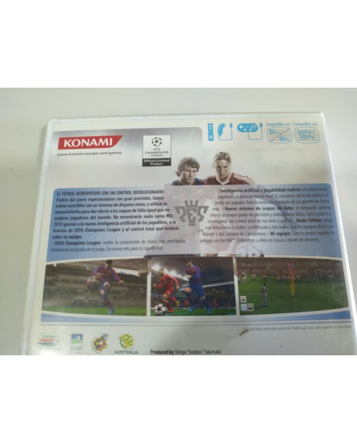 PES 2010 Pro Evolution Soccer Messi Konami - Juego Wii Nintendo PAL - 2T
