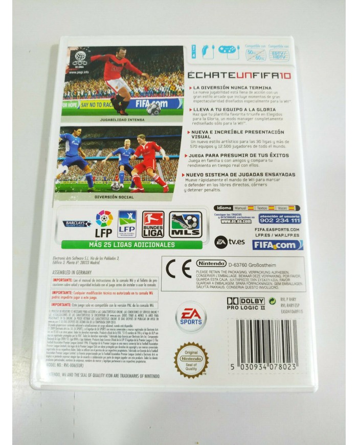 FIFA 09 EA Sports - Juego Wii Nintendo PAL - 3T