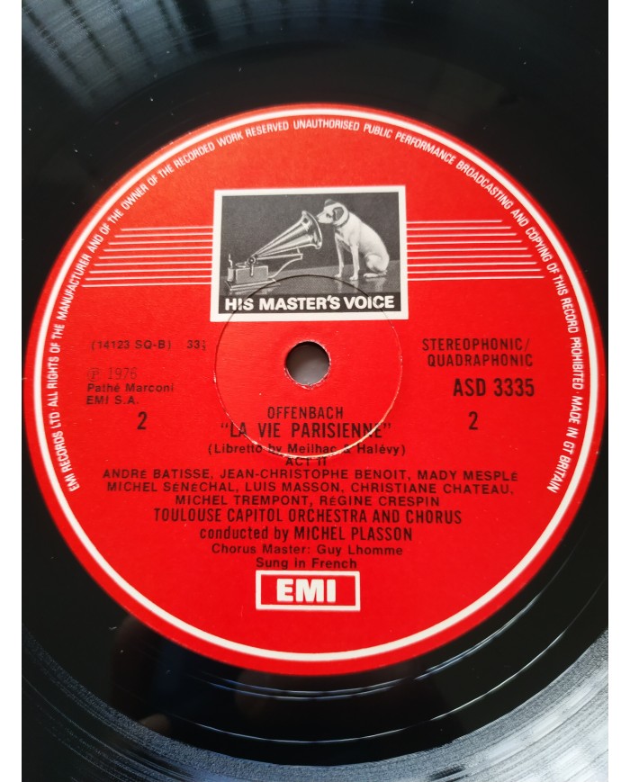 Offenbach La Vie Parisienne EMI 1976 UK Ed Box 2 x LP + Libreto 12" Vinilo VG/VG