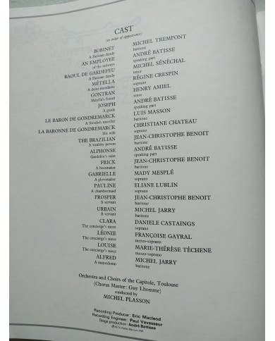 Offenbach La Vie Parisienne EMI 1976 UK Ed Box 2 x LP + Libreto 12" Vinilo VG/VG