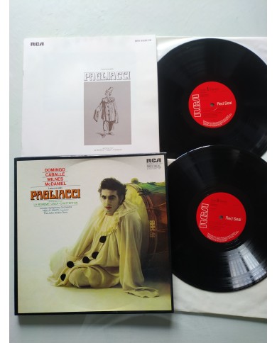 Leoncavallo Pagliacci Domingo Caballe 1972 Box 2 x LP + Libreto 12" Vinilo VG/VG