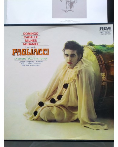 Leoncavallo Pagliacci Domingo Caballe 1972 Box 2 x LP + Libreto 12" Vinilo VG/VG