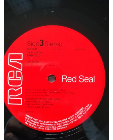 Leoncavallo Pagliacci Domingo Caballe 1972 Box 2 x LP + Libreto 12" Vinilo VG/VG