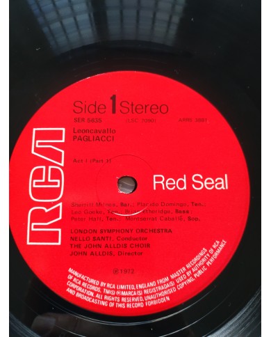 Leoncavallo Pagliacci Domingo Caballe 1972 Box 2 x LP + Libreto 12" Vinilo VG/VG