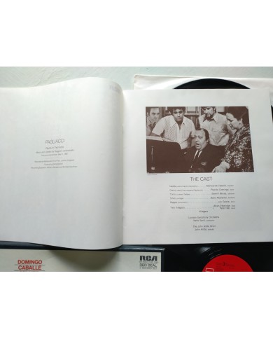 Leoncavallo Pagliacci Domingo Caballe 1972 Box 2 x LP + Libreto 12" Vinilo VG/VG