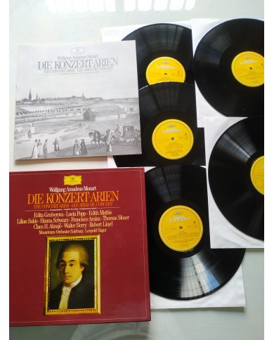 Mozart The Concert Arias Deutsche 1983 Box 5 x LP + Libreto 12" Vinilo VG/VG