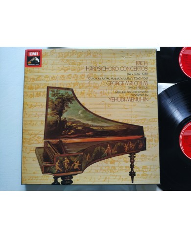 Bach Harpsichord Concertos EMI 1974 UK Edt Box 3 x LP + Libreto 12" Vinilo VG/VG