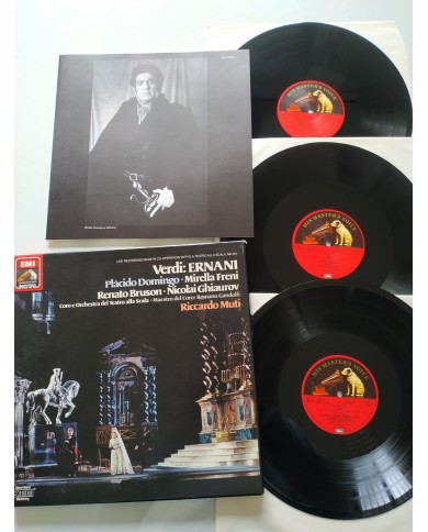 Verdi Ernani Domingo Freni Riccardo Muti Box 3 x LP + Libreto 12" Vinilo VG/VG