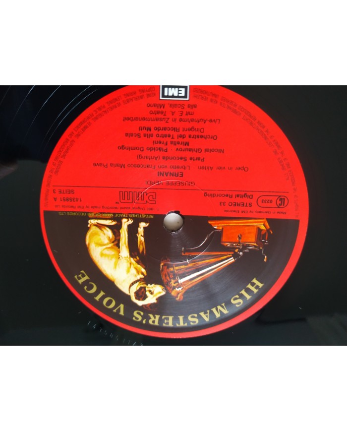 Verdi Ernani Domingo Freni Riccardo Muti Box 3 x LP + Libreto 12" Vinilo VG/VG