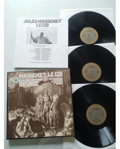 Jules Massenet Le Cid Domingo CBS 1977 Box 3 x LP + Libreto 12" Vinilo VG/VG