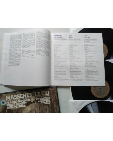 Jules Massenet Le Cid Domingo CBS 1977 Box 3 x LP + Libreto 12" Vinilo VG/VG