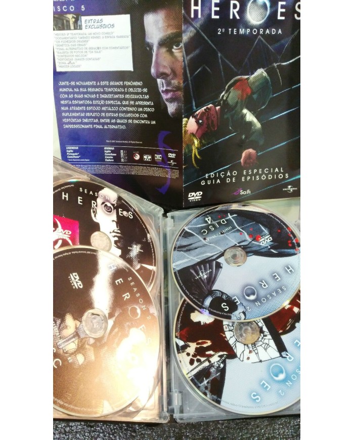 HEROES SEGUNDA TEMPORADA 5 DVD Ed Coleccionista STEELBOOK + FIGURA HIRO NAKAMURA