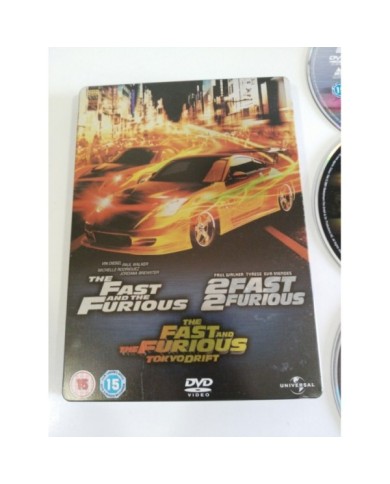 FAST AND FURIOUS + 2 FAST 2 FURIOUS + TOKYO DRIFT TRILOGY 3 X DVD STEELBOOK - AM