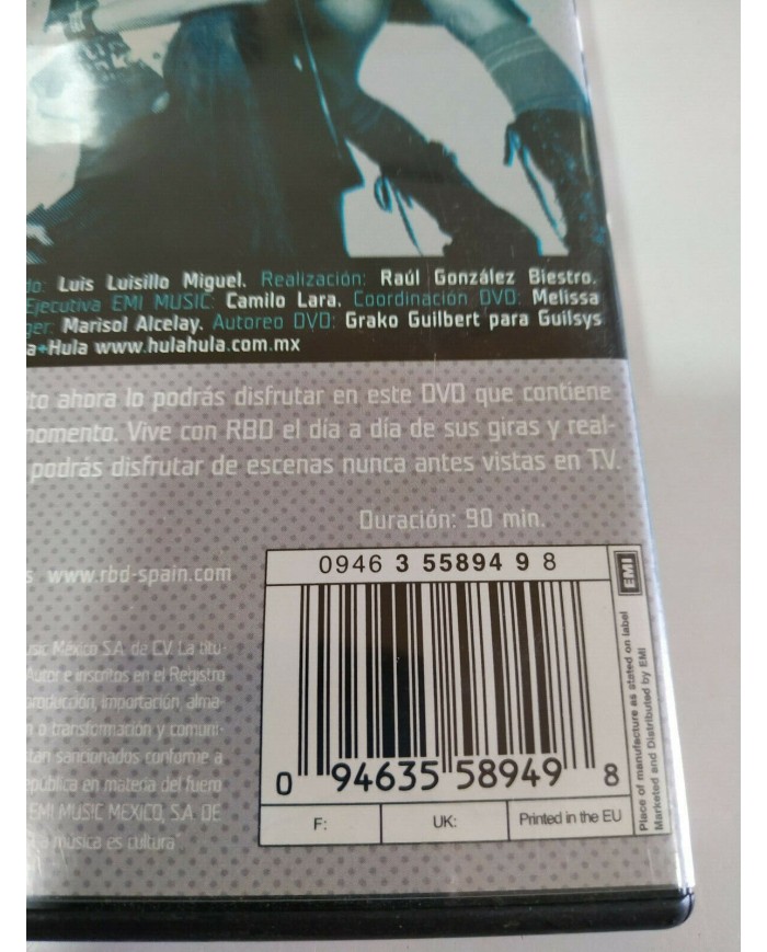 RBD REBELDE WAY ?QUE HAY DETRAS DE RBD? DVD ANAHI DULCE REGION 0 PAL - 3T
