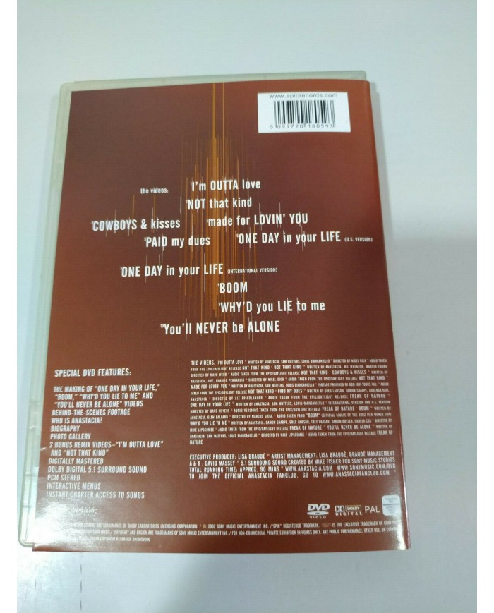 ANASTACIA - THE VIDEO COLLECTION - DVD 2002 - PLUS SPECIAL FEATURES - AM