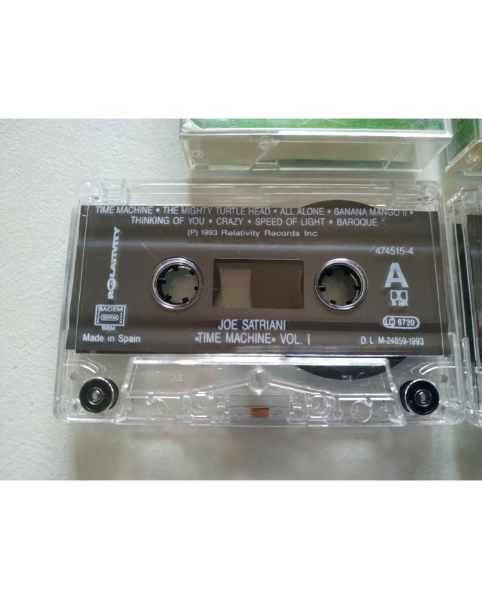 JOE SATRIANI TIME MACHINE - 1993 Relativity - 2 x CINTA TAPE CASSETTE K7 Am