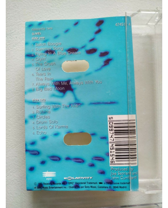 JOE SATRIANI TIME MACHINE - 1993 Relativity - 2 x CINTA TAPE CASSETTE K7 Am